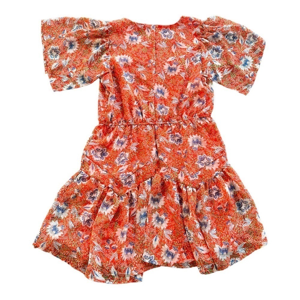 SAM EDELMAN Country Paisley Floral Aline Ruffle Hem Mini Dress Size 10 NEW - Picture 4 of 7